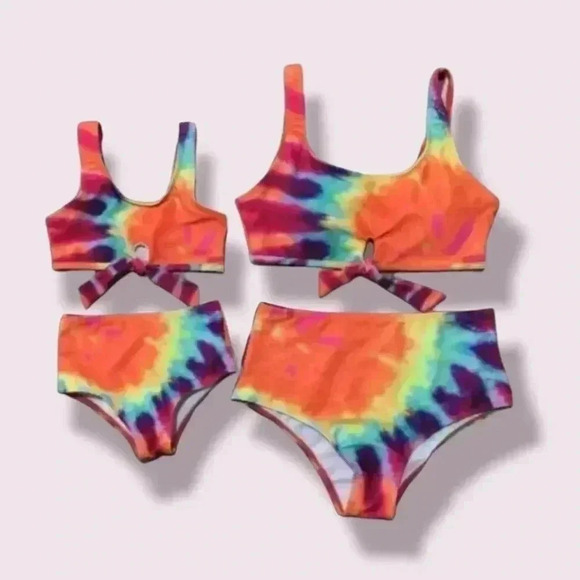 Tie dye tankini and bottoms swim suit for 12m to 2T - Picture 6 of 6